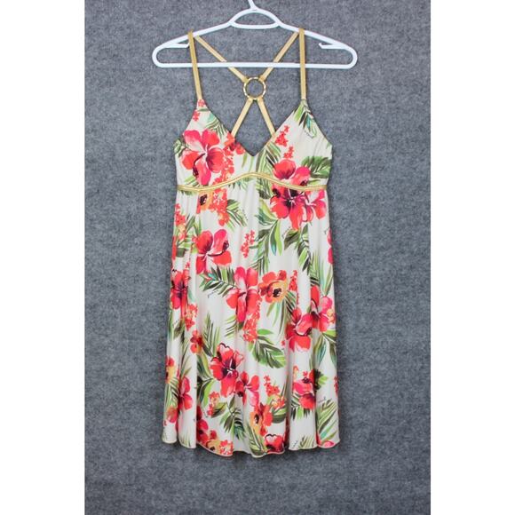 Guess Dresses & Skirts - GUESS Beach Cover Dress Women's Size Small Petite Sexy Tropical Floral Print